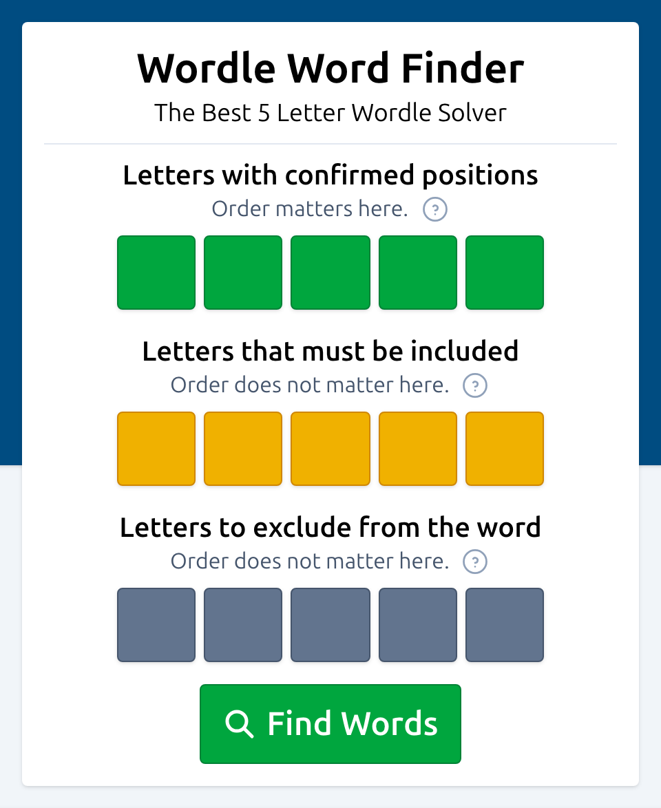 Wordle Word Finder